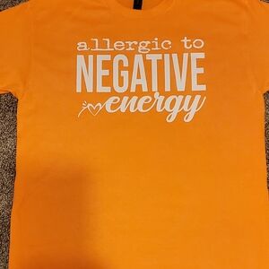 Orange Graphic Tee - Allergic to Negative Energy